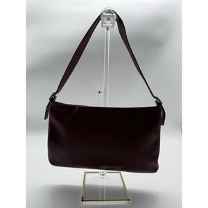 Vintage Coach 9407 Legacy Slim Burgundy Leather Shoulder Bag Purse Quiet Luxury
